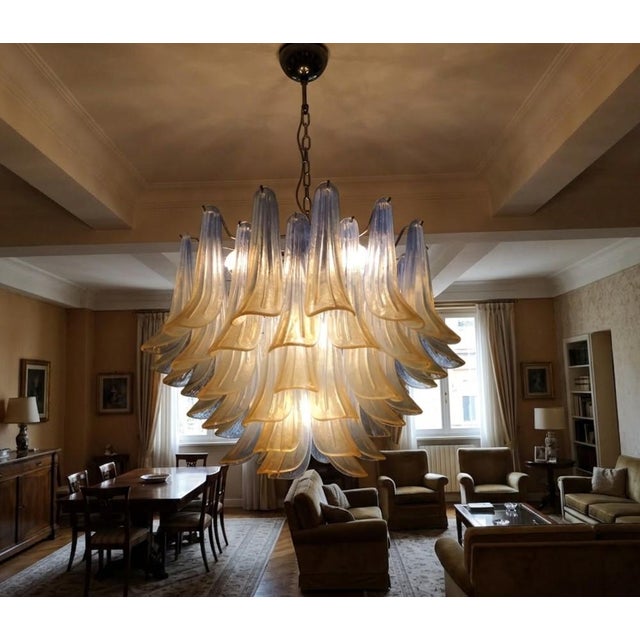 Vintage murano chandelier, murrina style, created in 1972, round and suitable for any space. This chandelier is composed...