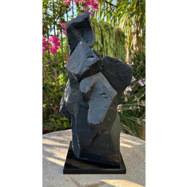 Ju Ming (Zhu Ming) Taichi Series Abstract Sculpture – Painted Copper (Bronze Finish), Marble Base, 19" H For Sale - Image 9 of 18