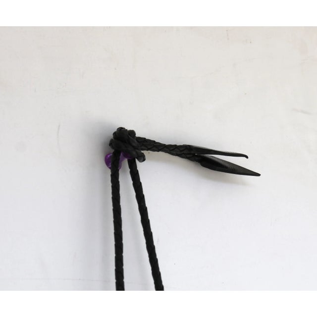 Animal Skin 1970s Lizard Skin Gem Tassels Crossbody Bag For Sale - Image 7 of 10