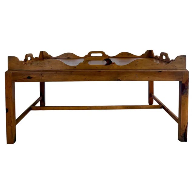 Rustic Ralph Lauren Home Tray Top Coffee Table Western Santa Fe Ranch Rustic Wood Large For Sale - Image 3 of 18