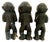 Asian Asian "Three Wise Monkeys" in Carved Wood For Sale - Image 3 of 15