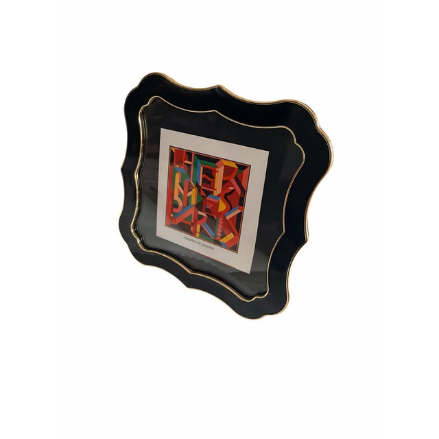 A striking 1980's vintage decorative print featuring Hermès “Perspective Cavalière,” presented in a dramatic sculptural...