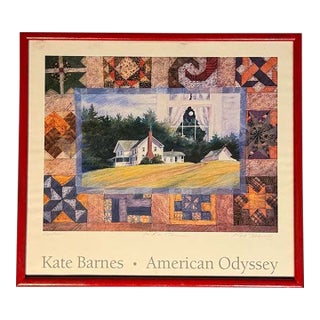 American Odyssey Folk Art Framed Print by Kate Barnes For Sale