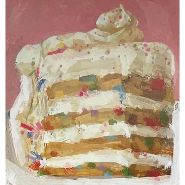 Modern I Want Cake Giclee on Canvas, Framed For Sale - Image 3 of 3