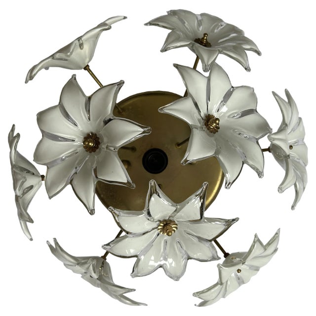 Loves Me Loves Me Not Murano Ceiling Light, 1970s For Sale - Image 10 of 10