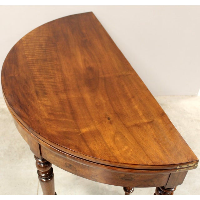 19th Century Table Console in Walnut For Sale - Image 11 of 15