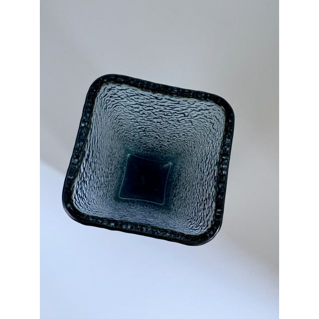 Mid-Century Modern Scandinavian Ice Glass Pillar Vase by Glimma Glasbruk, 1960s For Sale - Image 9 of 10