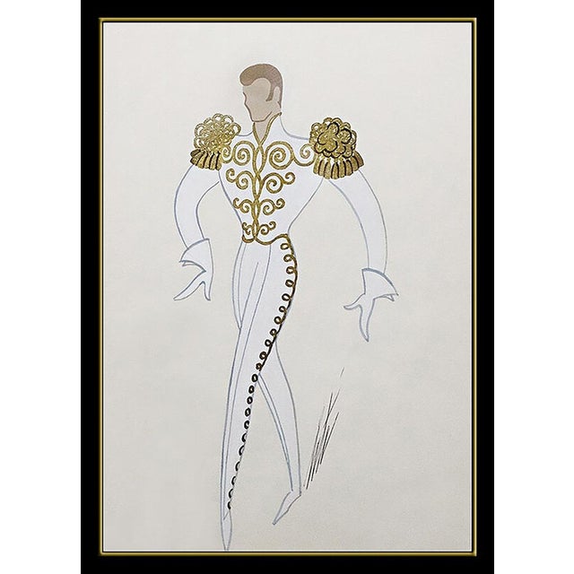 Message us to inquire about custom framing options! (Included for free with every purchase) Erte Original Painting, Custom...