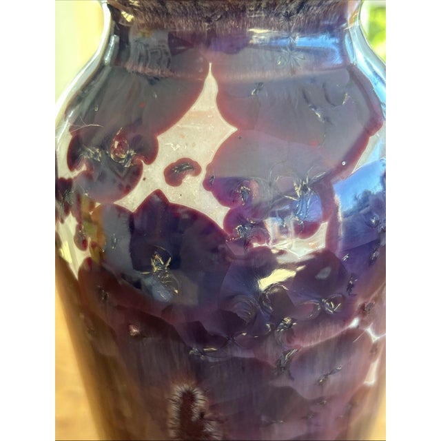 Mid 20th Century 1948 Vintage Signed Vase Purple Mint Condition 9.5" Tall For Sale - Image 5 of 6