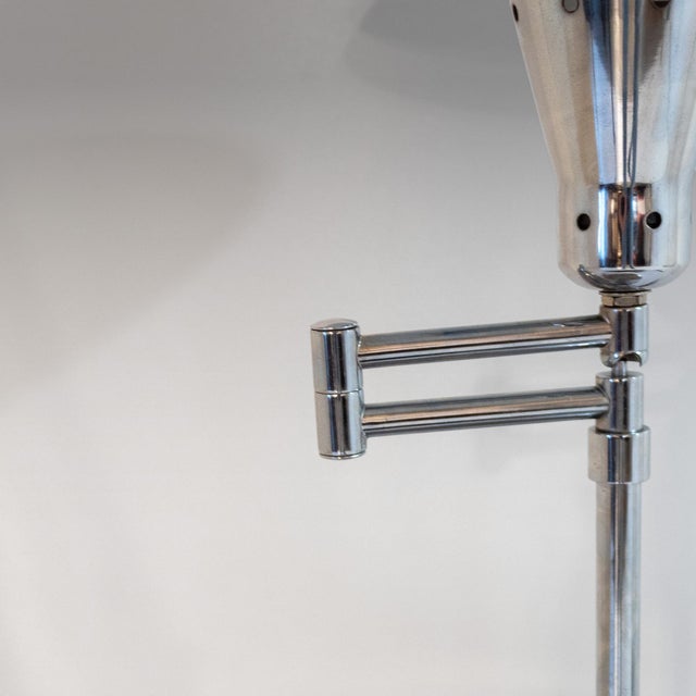 Bauhaus Chromed Desk Lamp with Adjustable Lampshade, Italy, 1950s For Sale - Image 6 of 17