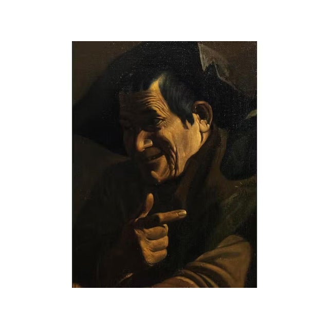 Master of the Flagellation of Cesena, The Morra Players, 1620, Oil on Canvas, Framed For Sale - Image 7 of 11