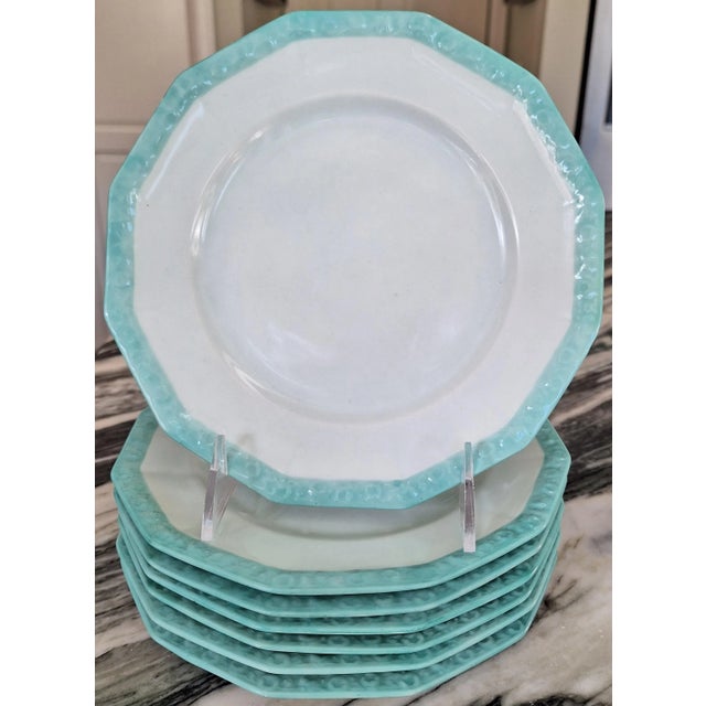 Early 20th Century Antique Transitional Style Richard Briggs Inc Salad Plates - Set of 7 For Sale - Image 5 of 12