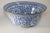 Late 20th Century Vintage Maitland Smith Blue and White Large Porcelain Bowl in Floral Pattern For Sale - Image 5 of 13