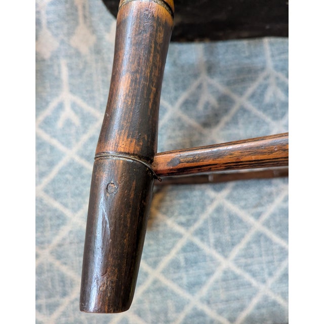 Antique Plank Seat Windsor Arm Chair New England Circa 1790 For Sale - Image 18 of 18