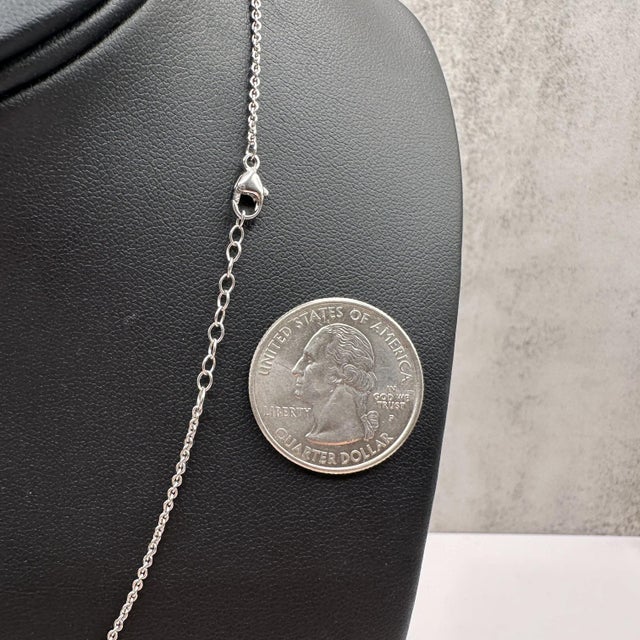 Natural Diamond Cluster Necklace in 10kt White Gold – 1ctw Diamonds, 16-17", New For Sale In New York - Image 6 of 8