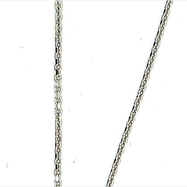 Natural Sapphire Diamond Pendant with Chain 14k W Gold 2.17 TCW Certified For Sale - Image 4 of 6