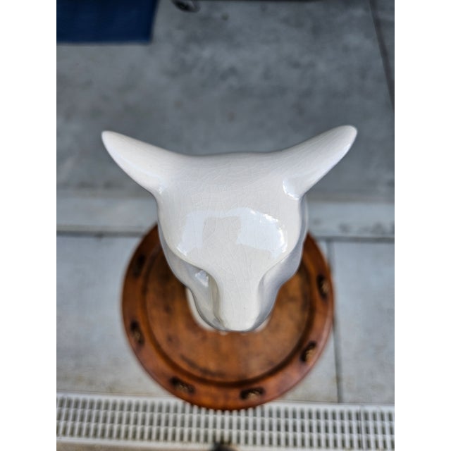 Tall Mid-Century Modern Gray and White Cat For Sale - Image 9 of 14