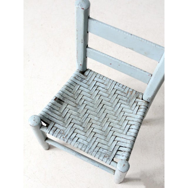 Early 20th Century Antique Painted Woven Seat Children's Chair For Sale - Image 5 of 10