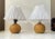 French Orange Ceramic Globe Table Lamps, 1930s, Set of 2 For Sale - Image 6 of 6