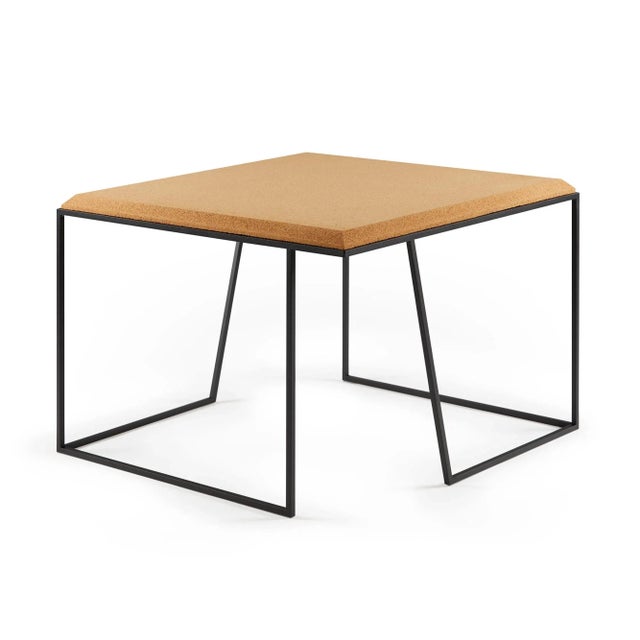 Grão #2 Coffee Table in Light Cork with Black Legs by Mendes Macedo for Galula For Sale - Image 6 of 6