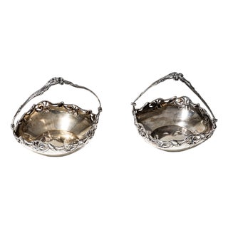 Art Nouveau Bowls in Silver by Wilhelm Binder, Set of 2 For Sale