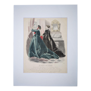 Les Modes Parisiennes | Hand-Colored Fashion Plate by Adèle-Anaïs Toudouze | C. 1866