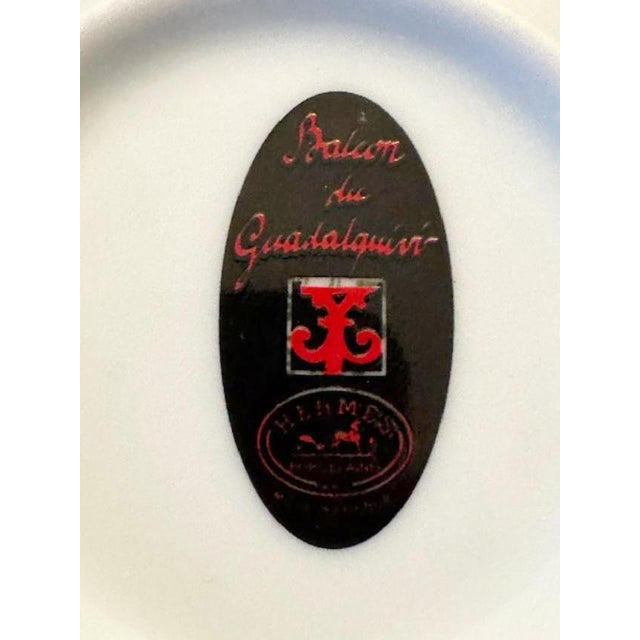 Hermes Demitasse/Espresso 4 Cups Saucers “Balcon Du Guadalquivir” - 8pcs For Sale - Image 9 of 10
