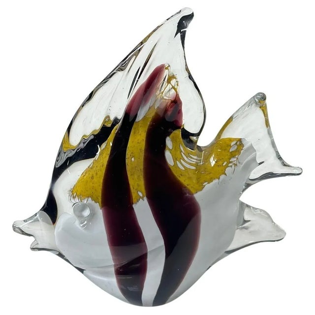 Modern Vintage Colorful Murano Glass Fish Figurines- Set of 7 For Sale - Image 3 of 12