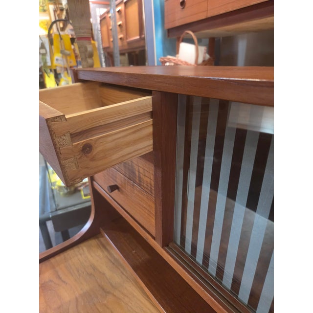 1960s 1960s Danish Teak Secretary Desk Pull Out Top For Sale - Image 5 of 14