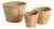 Cane Rattan Mini Round Tapered Baskets, Set Of 3 For Sale