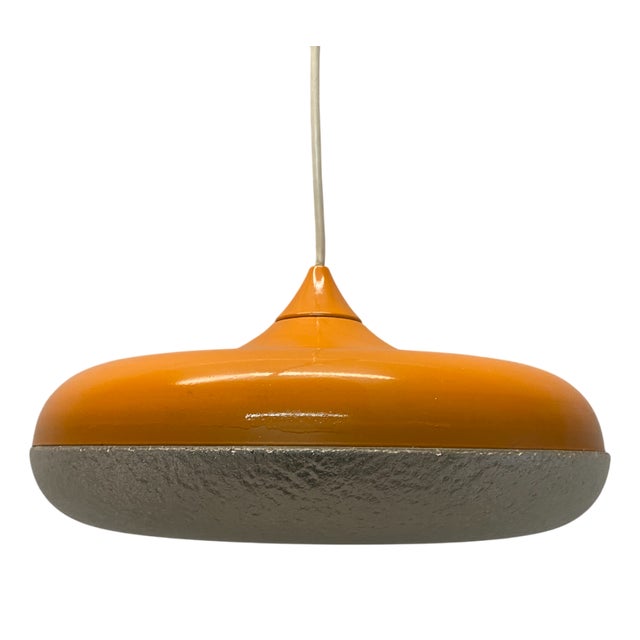 Orange Siform UFO Pendant from Siemens, 1960s For Sale