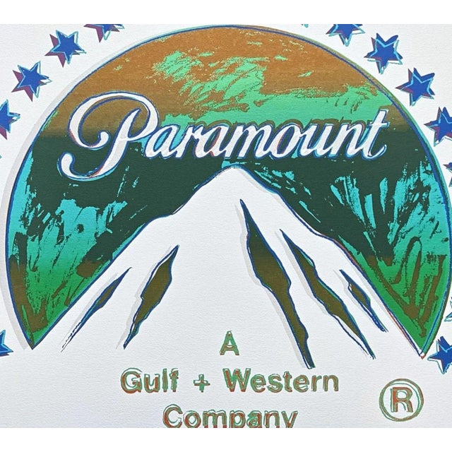 Andy Warhol (after) "Paramount white-green" print, size 60 x 60 cm, plate signed bottom right, numbered with pencil on...