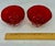 Vintage Seneca Glass Driftwood Casual Pattern 3” Ruby Red Champagne Coupes Tall Footed Sherbets - A Pair For Sale - Image 10 of 12