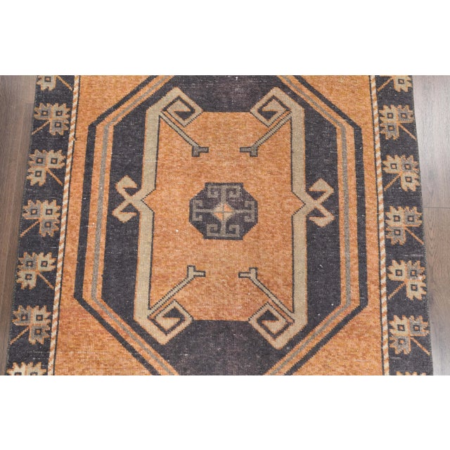 1960s 1960s Vintage Turkish Wool Hand-Knotted Runner For Sale - Image 5 of 8