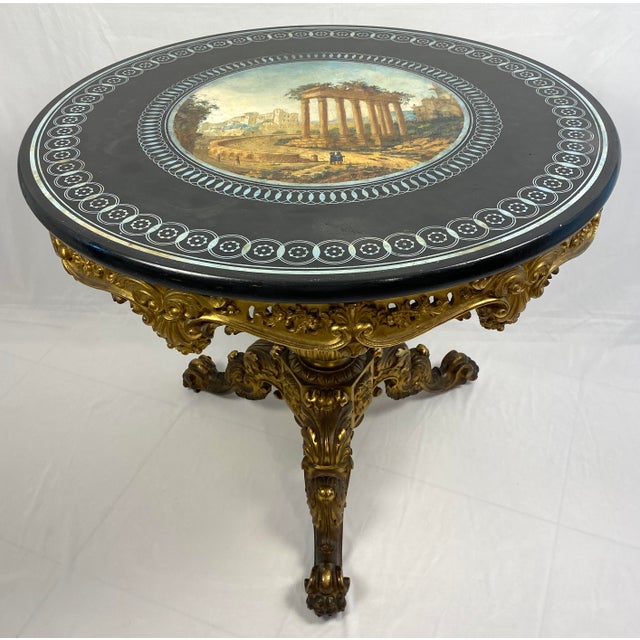 19th Century French Gueridon Table, Giltwood, Louis XV Style This captivating 19th-Century French Gueridon table embodies...