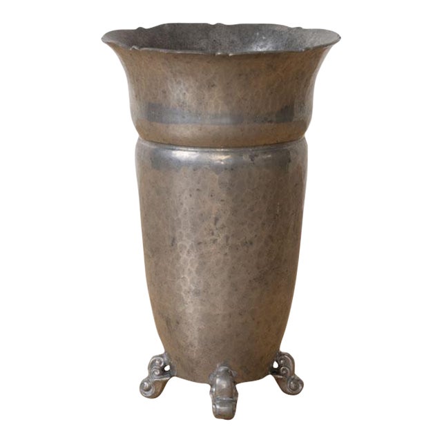 Danish Art Nouveau Pewter Vase for Gerotin, 1920s For Sale