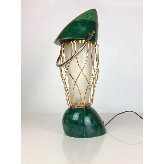 Gold Mid-Century Table Lamp by Aldo Tura for Aldo Tura Milano, 1950s For Sale - Image 8 of 8