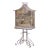 Early 20th Century French Iron Pagoda Bird Cage on Stand For Sale
