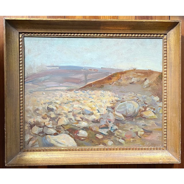 American William [Billy] James Jr. (American 1882-1961) Impressionist Oil Painting of a Rocky Landscape For Sale - Image 3 of 8