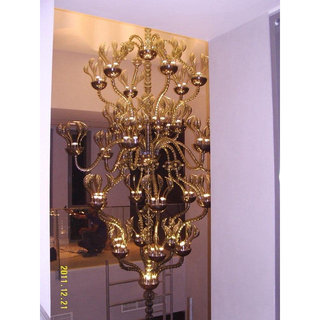 Gray Murano Scenic Hanging Light by Vetrarti For Sale - Image 8 of 18