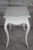Mid 20th Century French Victorian Revival White Scalloped Serpentine Side Accent Table For Sale - Image 9 of 11
