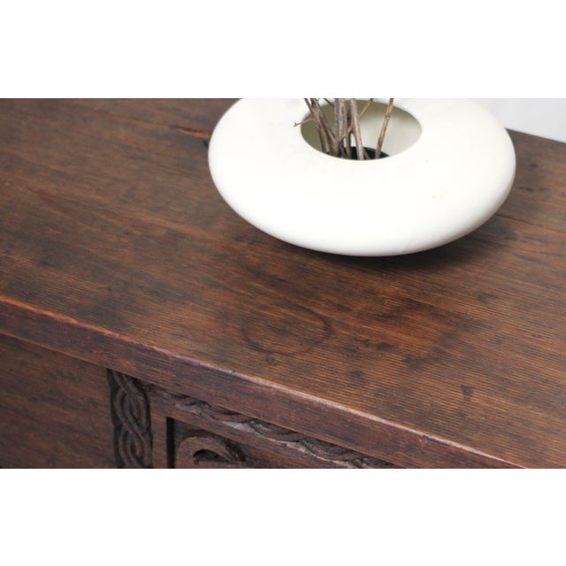 1960s Mid-Century Mexican Storage Bench or Trunk With Carved Animals For Sale - Image 16 of 18