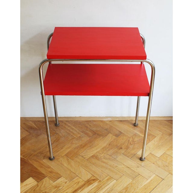 Modernist Tubular Side Table Model R 7 attributed to Slezak, 1930s For Sale - Image 10 of 15