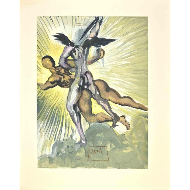 Modern Salvador Dali, The Guardians, Woodcut, 1963 For Sale - Image 3 of 3