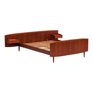 Danish Modern Full Size Teak Bed Frame by Melvin Mikkelsen Møbler, C1960s For Sale
