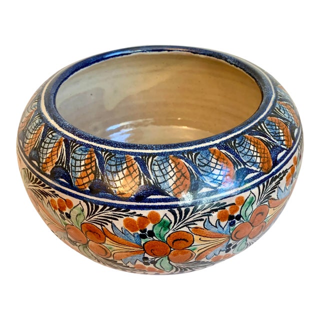 Vintage Mexican Ceramic Bowl For Sale