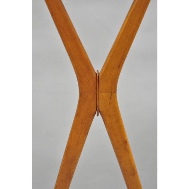 Vintage Fratelli Reguitti Italian X-Form Beech Wood Gentleman's Clothing Valet For Sale - Image 10 of 17