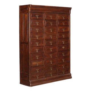 Chest of Drawers in Walnut and Painted Oak For Sale