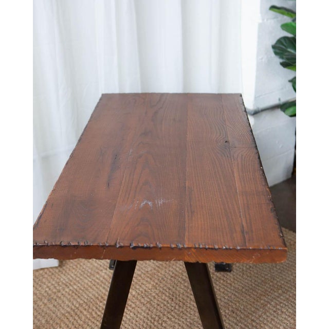 Industrial a-Frame Wood and Metal Standing Desk For Sale In Columbus - Image 6 of 9