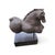 Horse Torso Ceramic Sculpture on Wooden Pedestal For Sale - Image 9 of 9